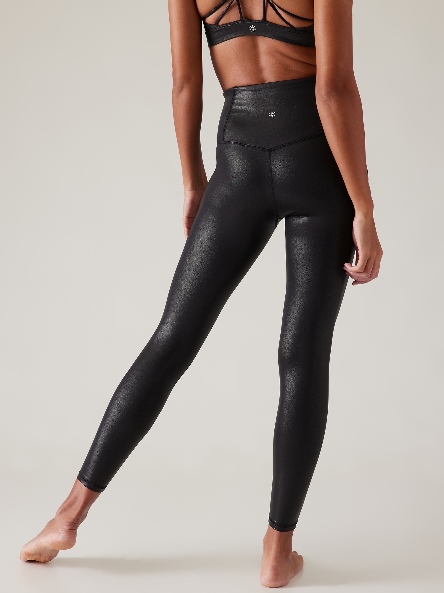 Athleta Elation Shine Tight in Black Workout Shimmer Size M - $43 - From  Katie