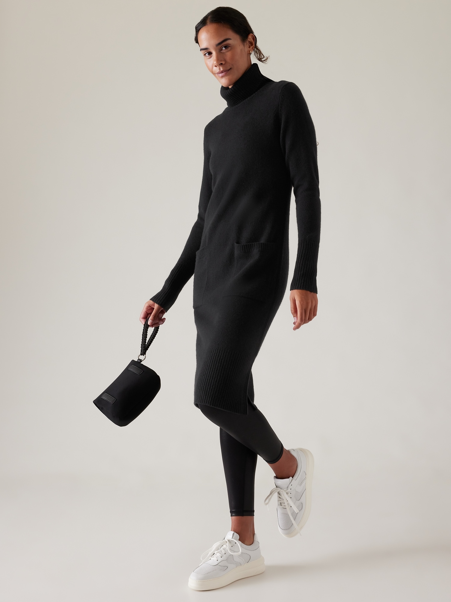 Zea Turtleneck Dress, black – ALMADA LABEL