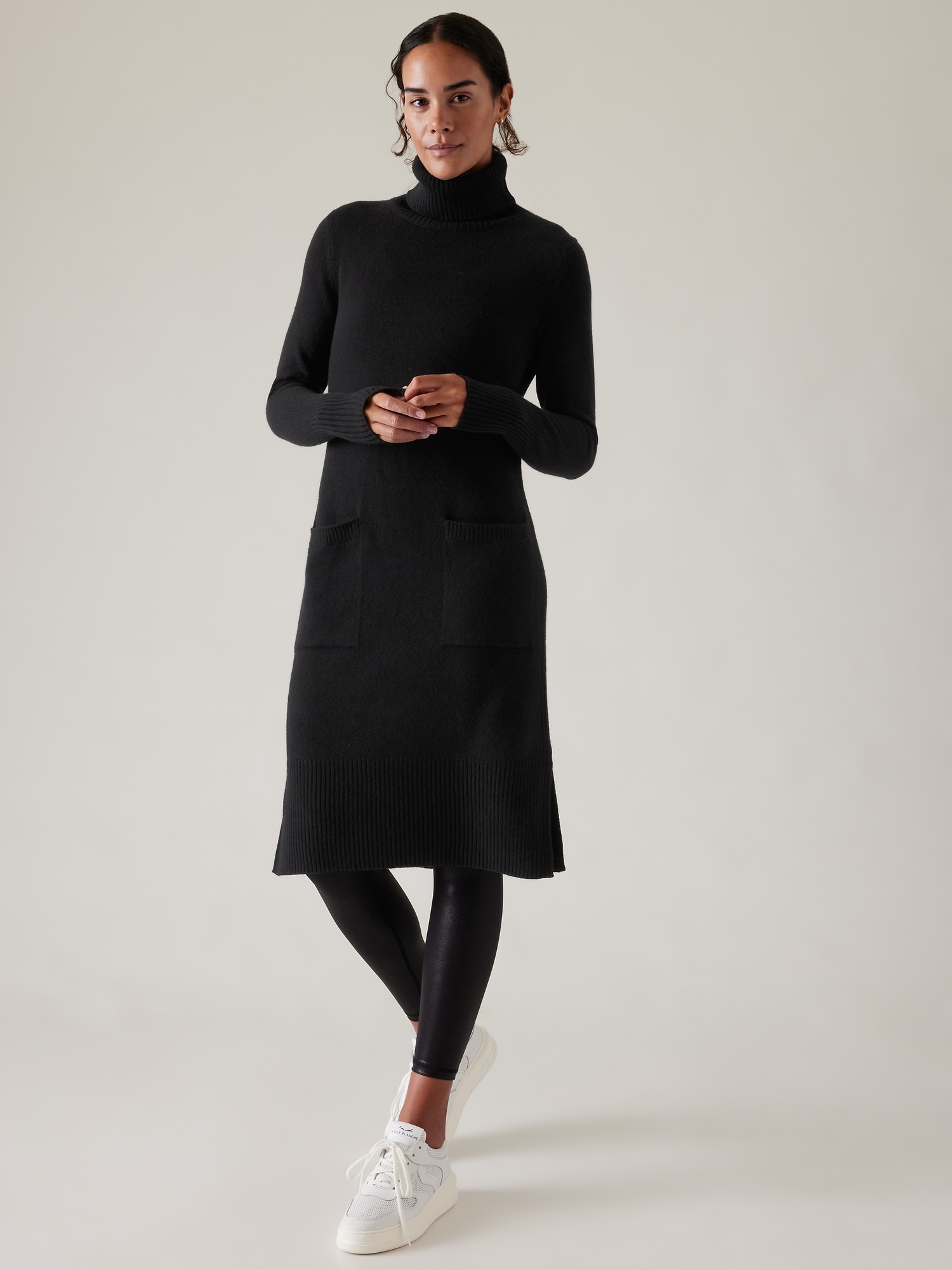 Amarachi Midi Length Turtleneck Dress - Black – Be Maraki