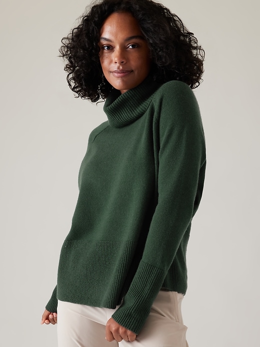 1 of 8 showing, with the color Seaweed Snack of product Alpine Turtleneck Sweater