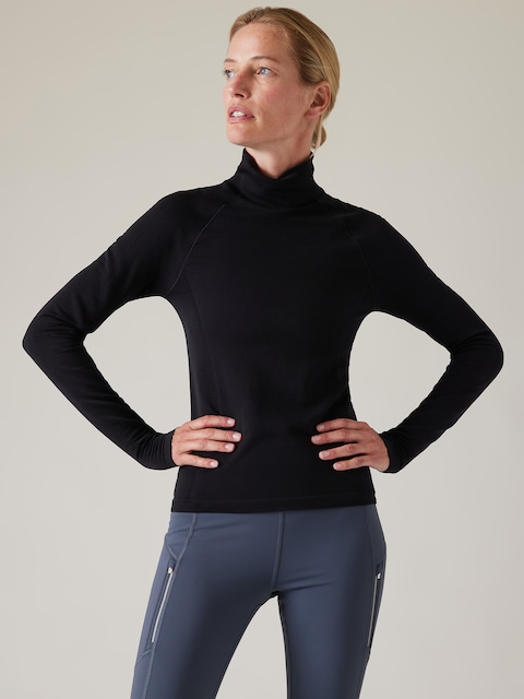 Flurry Seamless Turtleneck Top