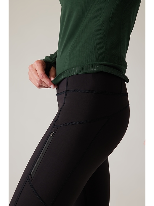 2 of 8 showing, with the color Seaweed Snack of product Momentum Seamless Sport Length Top