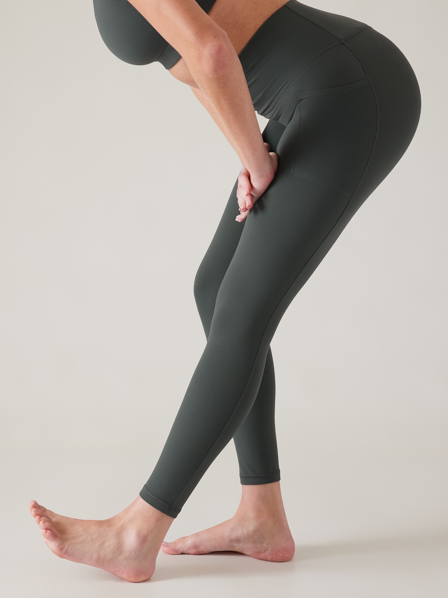 Ladies' Petite Yoga Pant - Tapered Leg, Mid Rise - Graphite Heather 