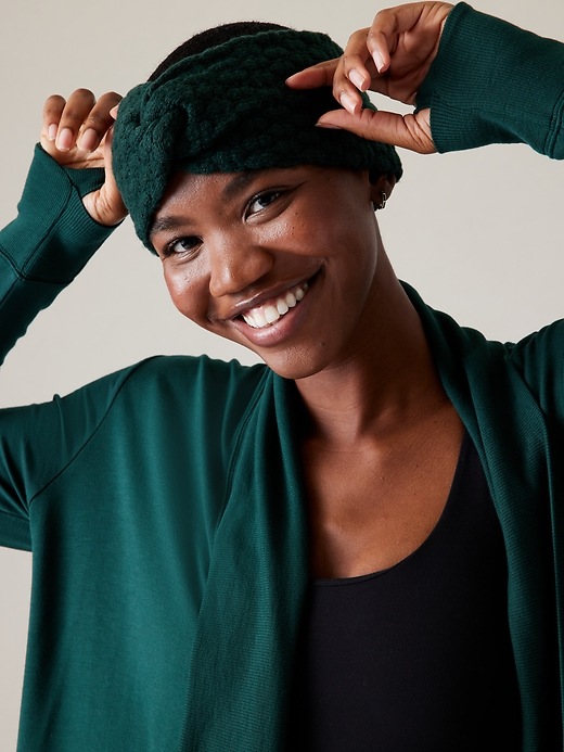 1 of 8 showing, with the color Simone Green of product Cozy Does It Headband