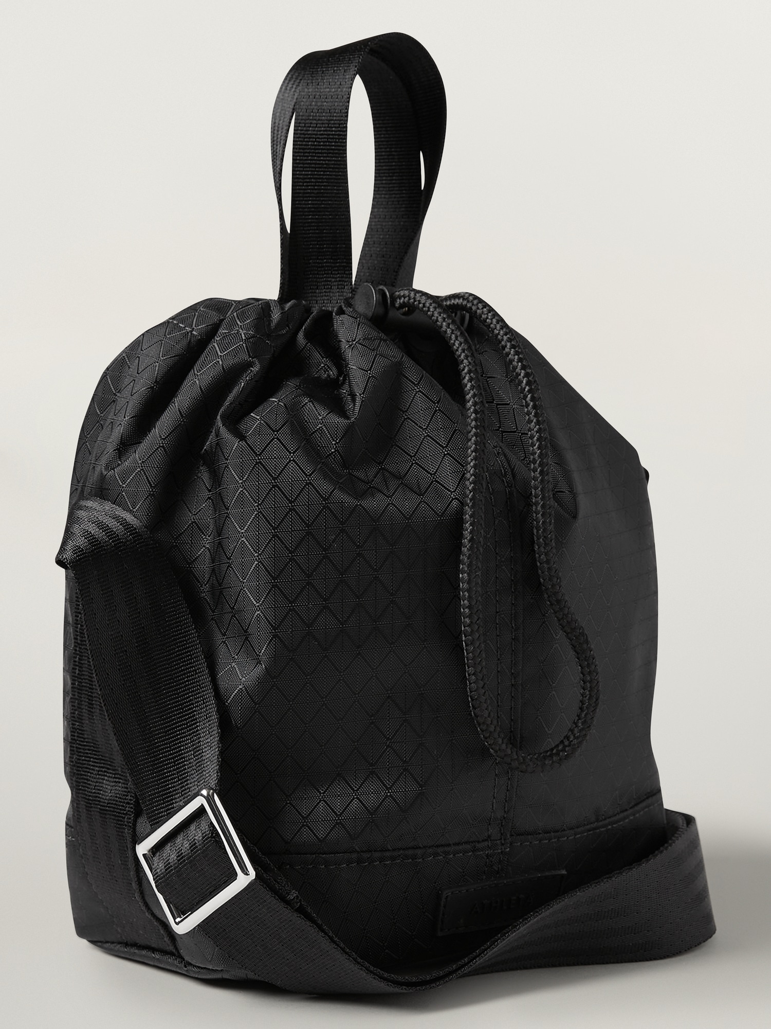 Athleta Excursion Crossbody Bucket Bag In Black