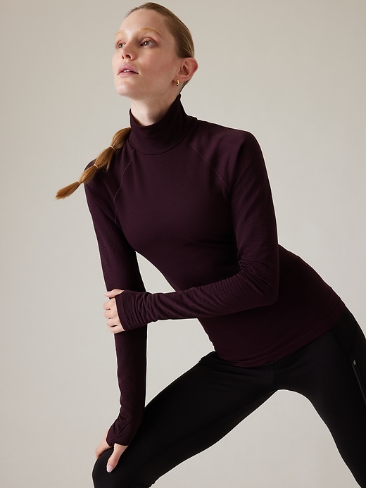 Image number 1 showing, Flurry Seamless Turtleneck Top