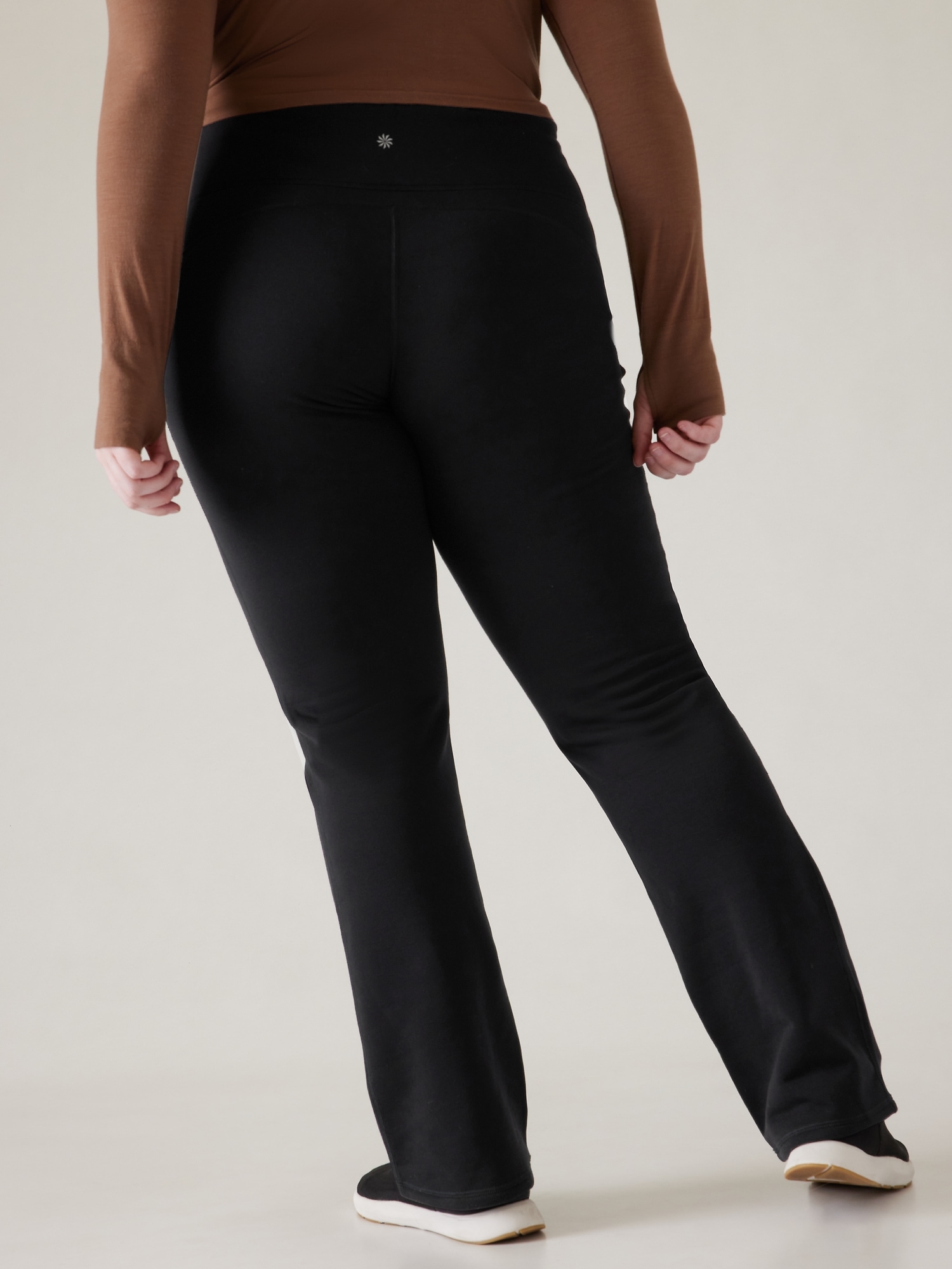 Stylish Bootcut Pants High Waist Stretchy Plus Size Women Pants for Yoga  Black