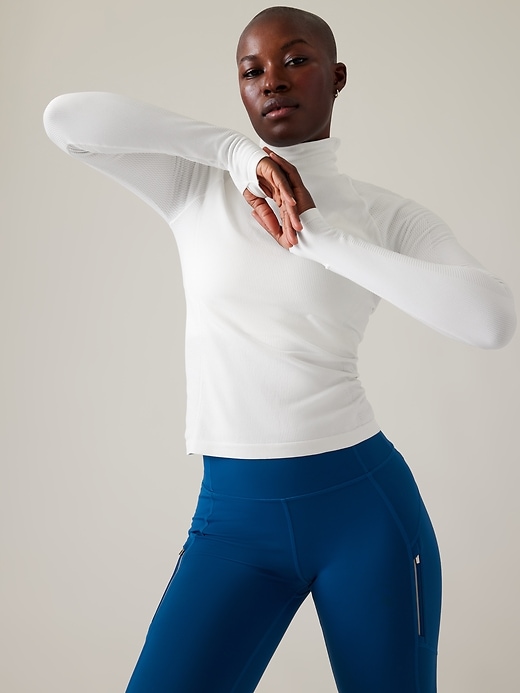 Image number 1 showing, Flurry Seamless Turtleneck Top