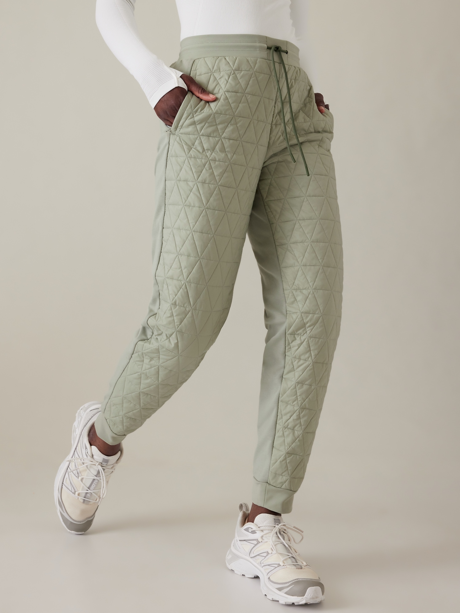 A Quilted Style: Athleta Apres Ski Down Joggers