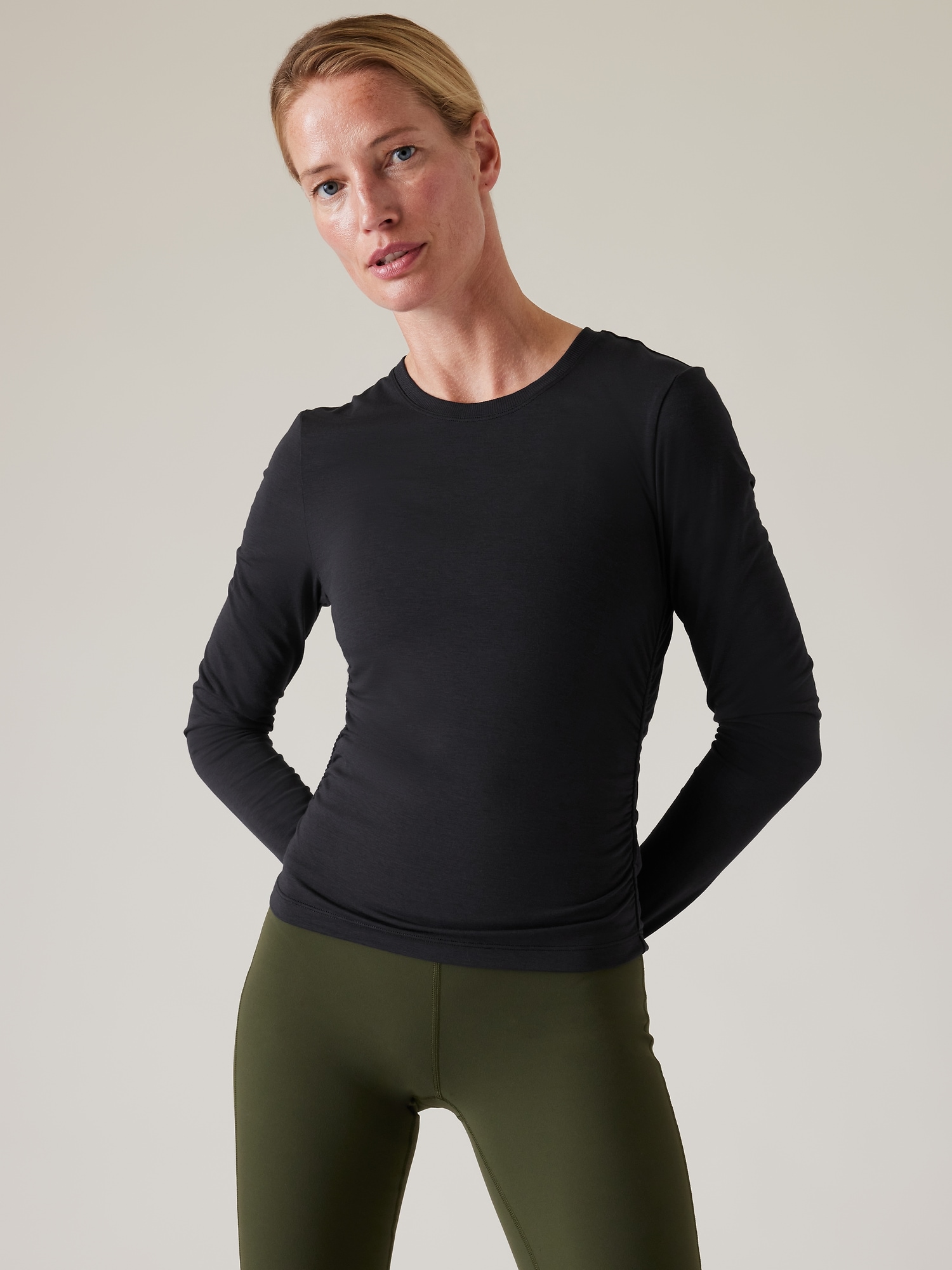 Athleta With Ease Cinch Top In Black
