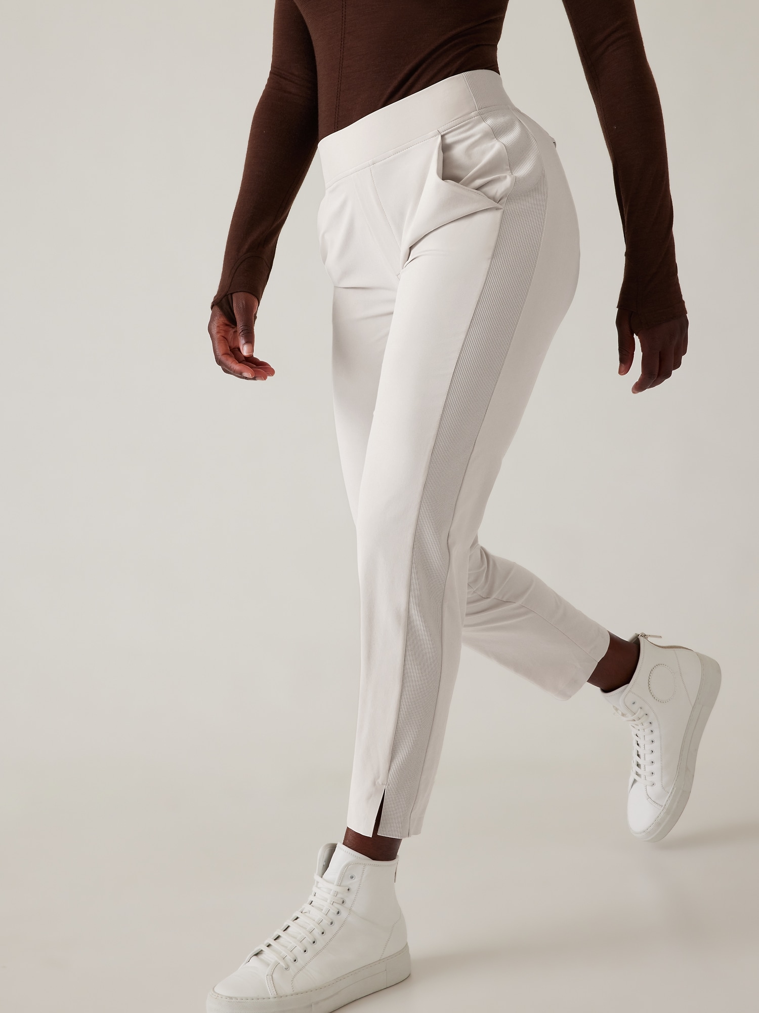 Athleta - Refined and comfort-first with endless ways to wear—meet The  Brooklyn Ankle Pant. Made with Featherweight Stretch fabric, this  bestselling bottom is wrinkle resistant, quick drying, and made with  recycled materials