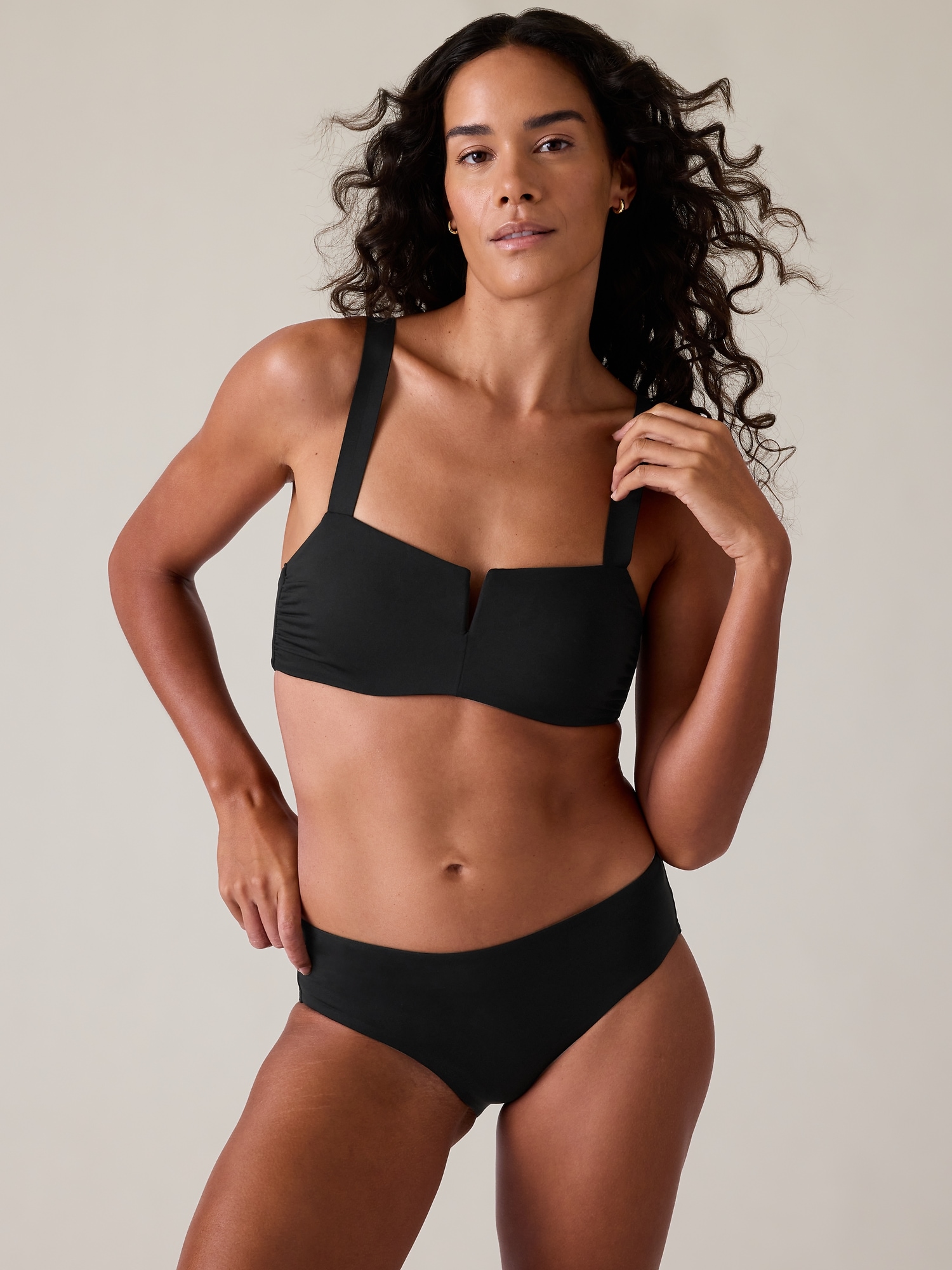 Square Neck V Bra Cup Bikini Top Athleta