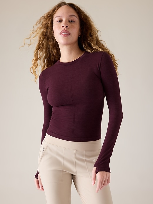 1 of 8 showing, with the color Spiced Cabernet of product Ascent Seamless Top
