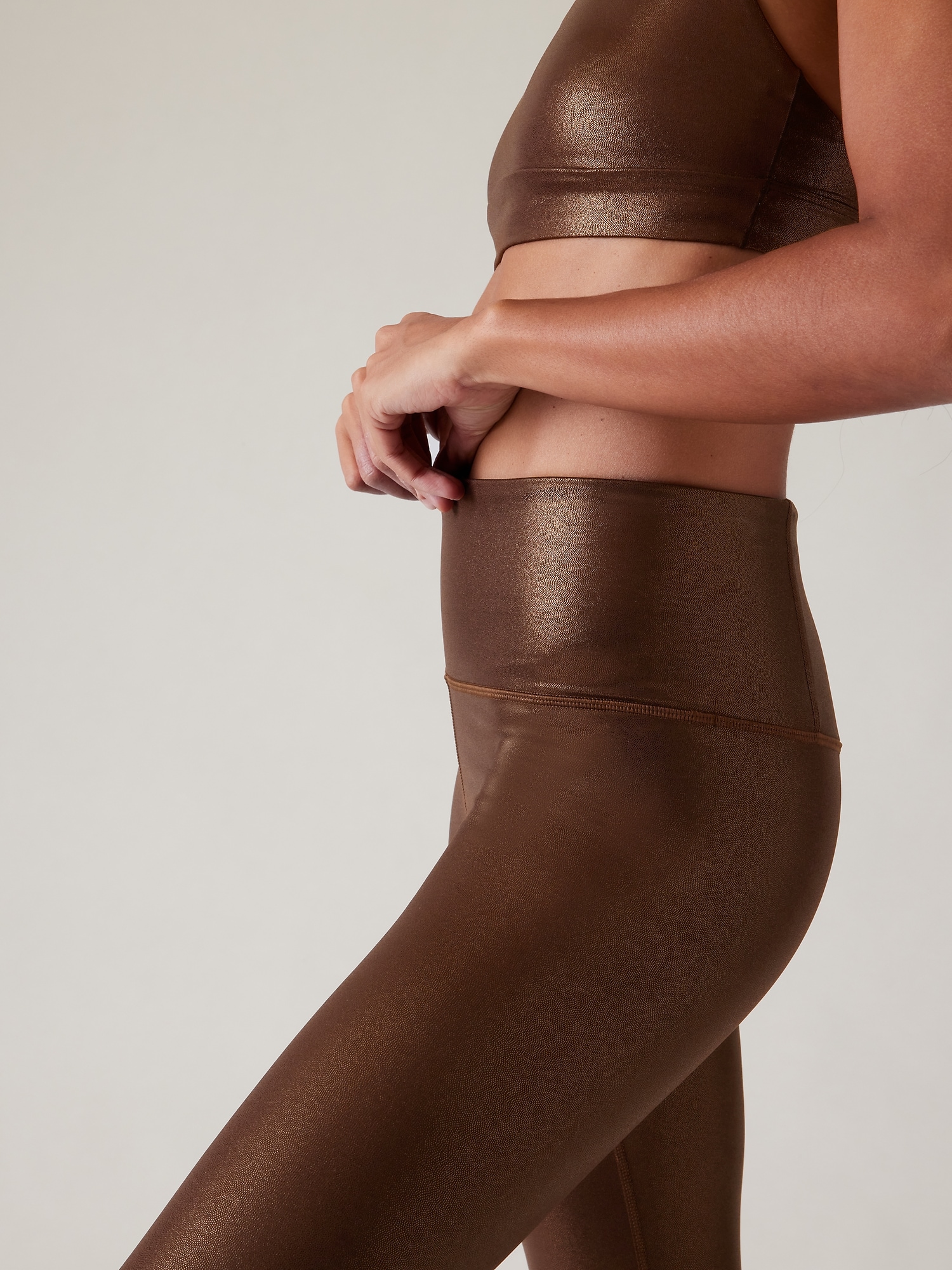 SPANX Leather Legging, Bronze - Pants & Leggings - Bottoms - The