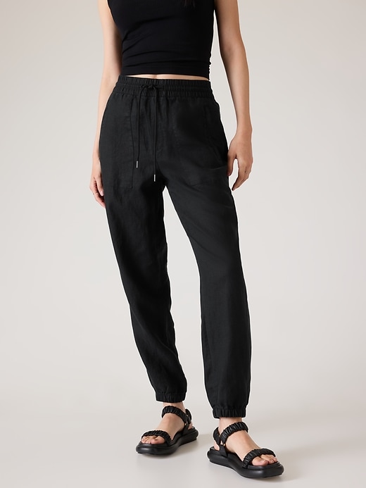 Image number 1 showing, Retreat Linen High Rise Jogger