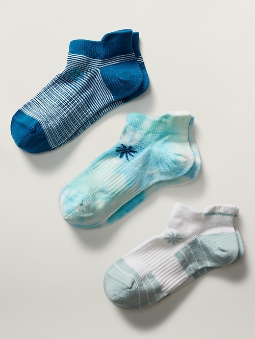 View large product image 1 of 2. Athleta Girl Everyday Ankle Sock 3-Pack