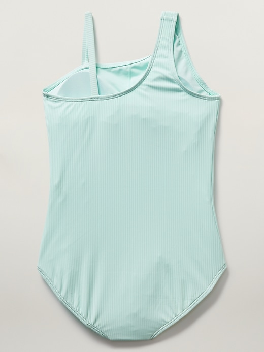 View large product image 2 of 3. Athleta Girl One Shoulder Rib One Piece Swimsuit
