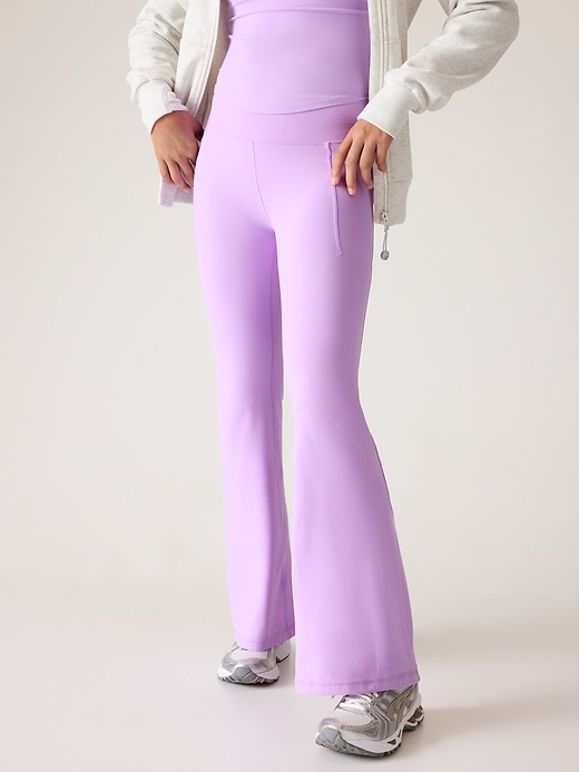 1 of 8 showing, with the color Fresh Lilac of product Athleta Girl Stash Your Treasures Ultra Flare Pant