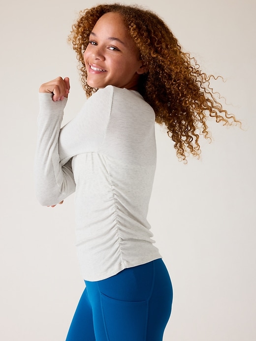 Image number 4 showing, Athleta Girl Ready and Ruched Rib Top