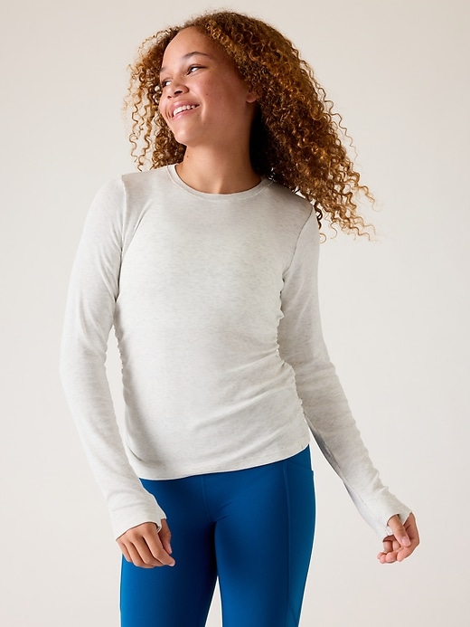 Image number 1 showing, Athleta Girl Ready and Ruched Rib Top