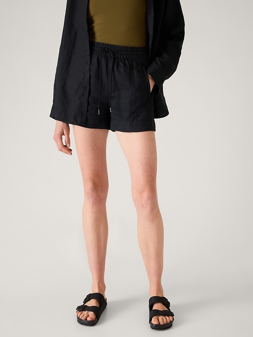 Image number 1 showing, Retreat Linen Mid Rise Short