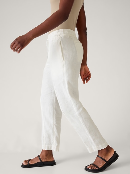 Image number 5 showing, Retreat Linen High Rise Ankle Pant