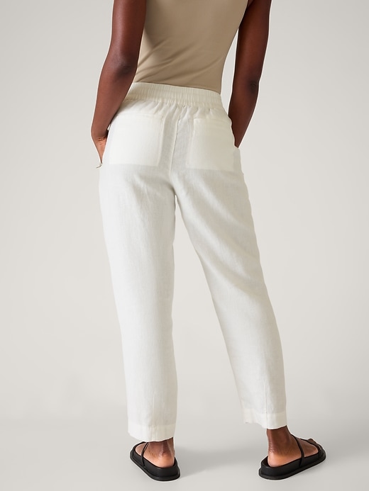 Image number 3 showing, Retreat Linen High Rise Ankle Pant