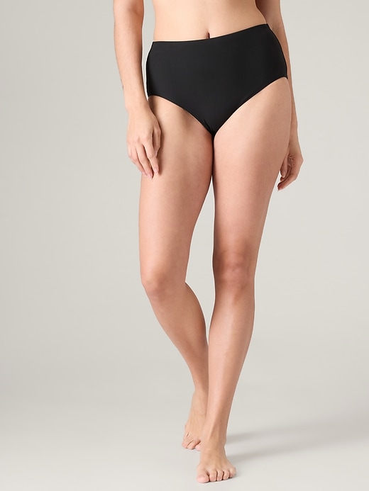 Image number 5 showing, High Waist Rib Swim Bottom