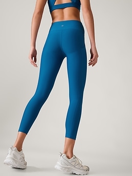 Athleta Size XS Blue Nylon Elastic Waist Cropped Athletic Leggings — Labels  Resale Boutique