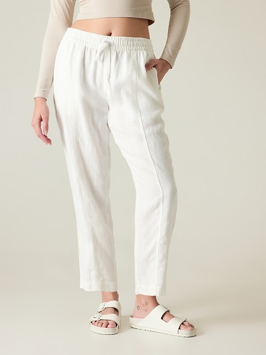 Image number 5 showing, Retreat Linen High Rise Ankle Pant