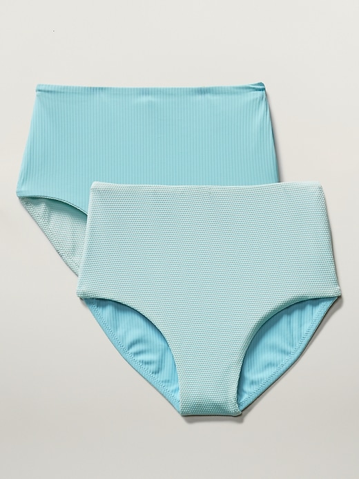 View large product image 1 of 3. Athleta Girl Reversible Textured Ultra High Rise Swim Bottom