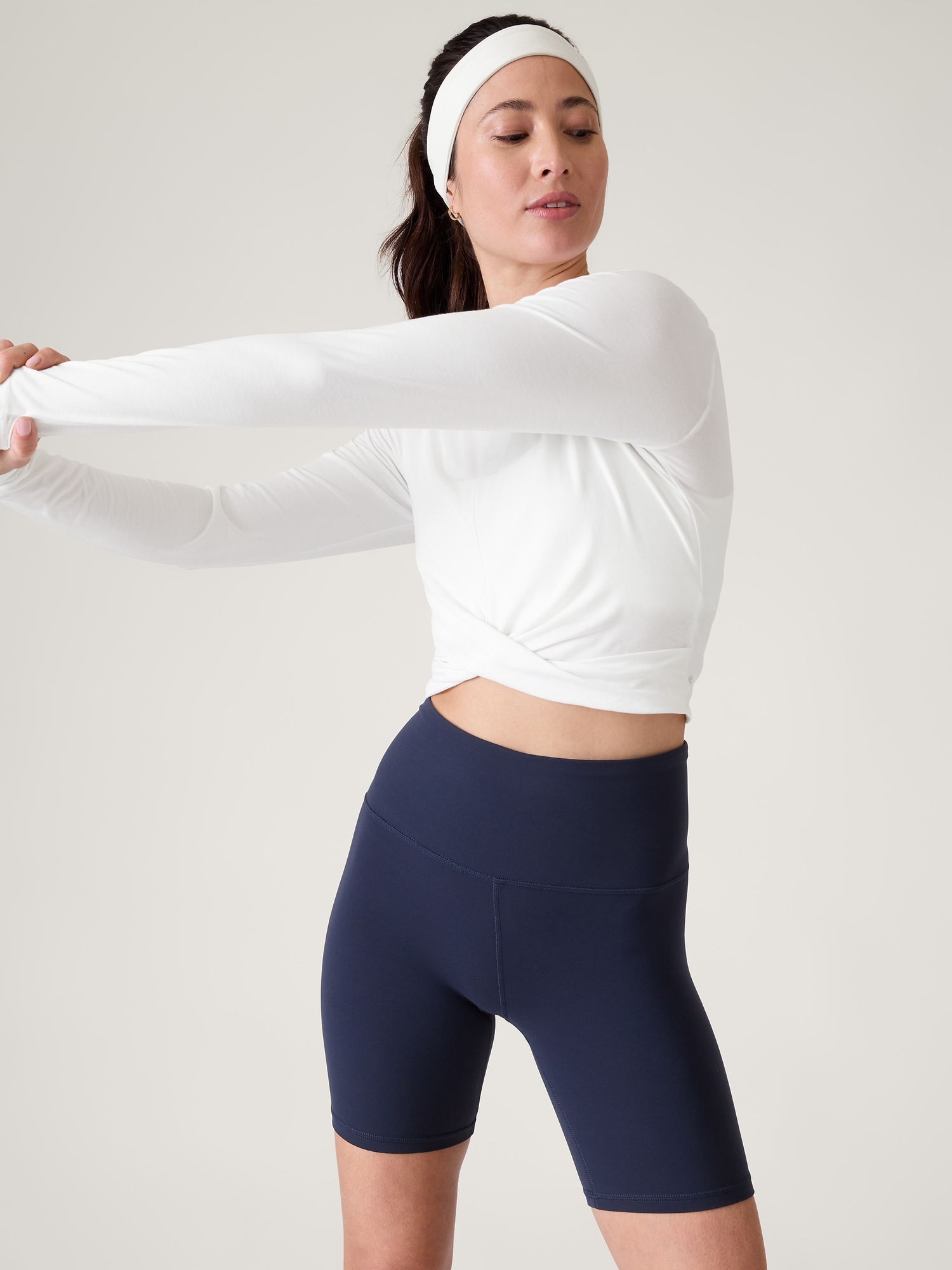 Athleta With Ease Twist Top In Bright White