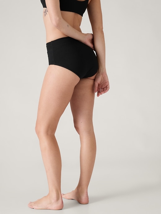 Image number 3 showing, High Waist Pique Swim Bottom