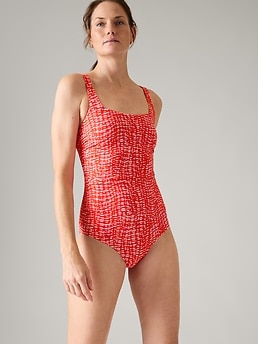 Square Neck One Piece Swimsuit | Athleta