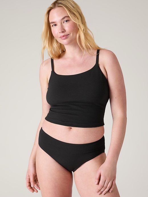 Image number 5 showing, Scoop Crop Pique Tankini D-DD