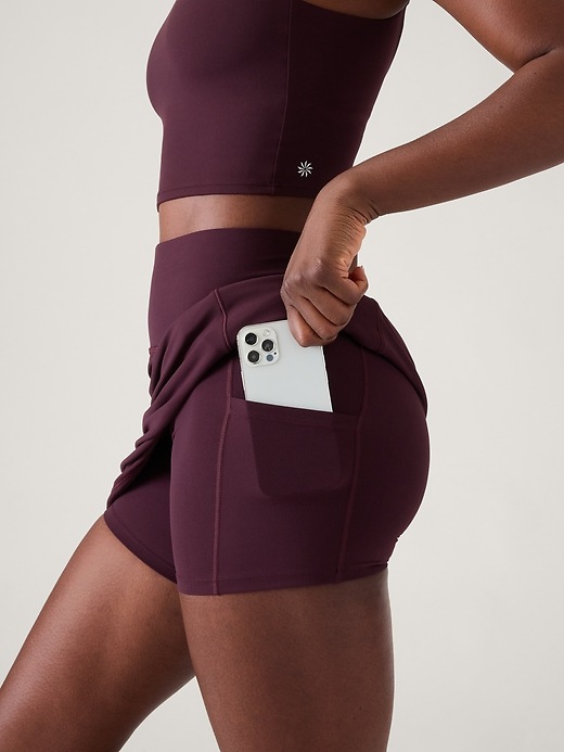 Skort ATHLETA Salutation Stash High Rise - Taille US M, Bleu - Nylon, Taille Haute élastique - Neuf Avec étiquettes