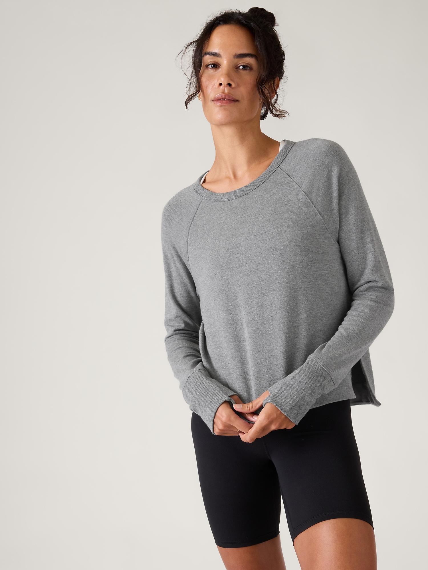 Women's TENCEL™ Fiber Series Loose Fit Long-Sleeve Crewneck Pocket T-Shirt