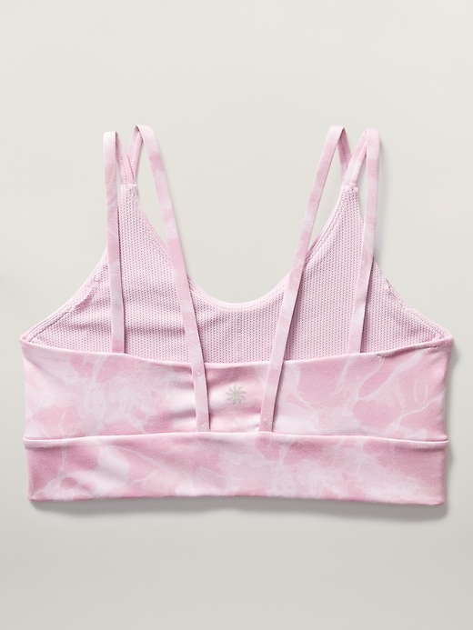 Athleta Girl Sports Bra Size XL 14 Pink T Back Strap Nylon