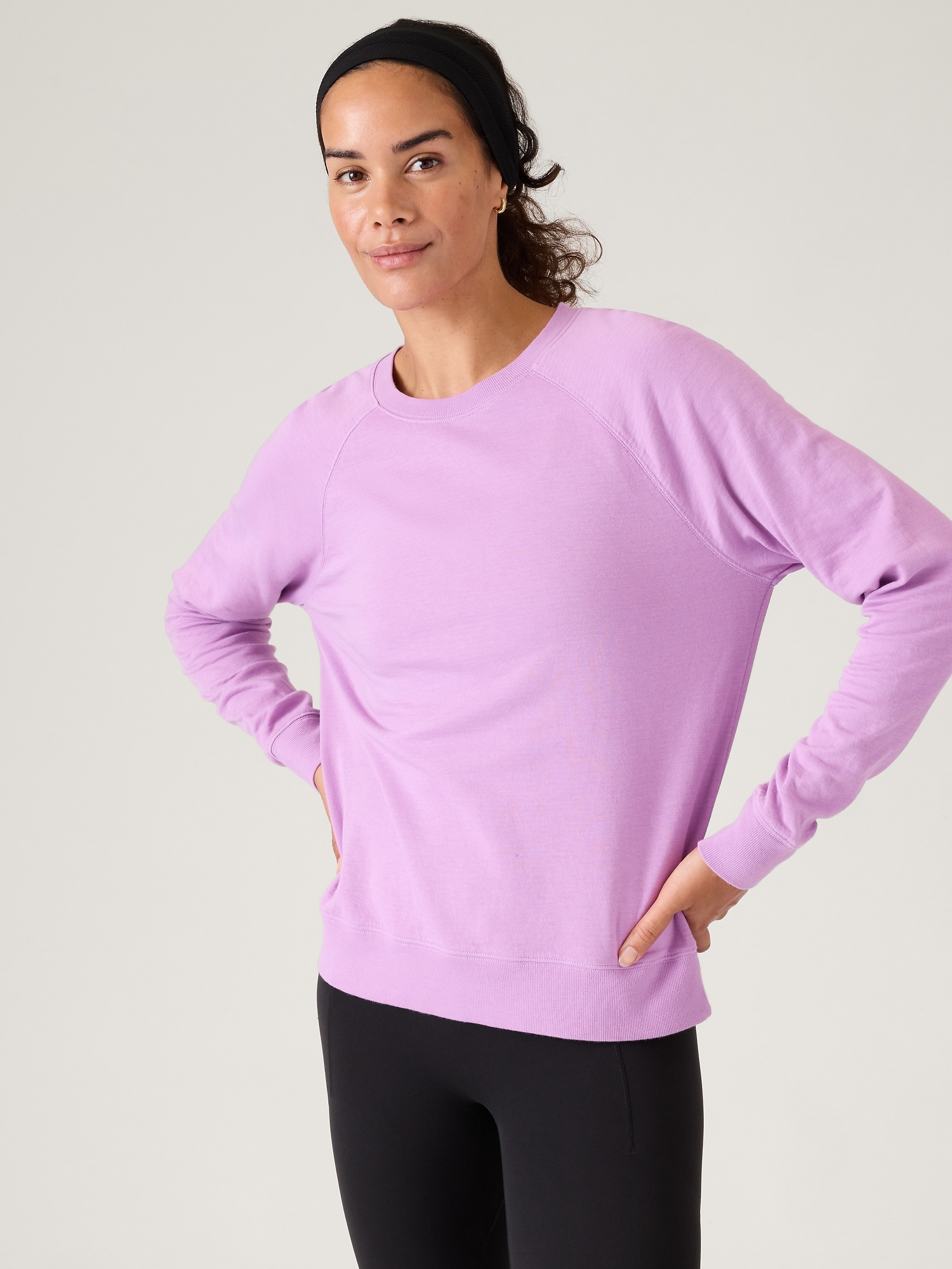 Athleta Sundown Sweatshirt In Lilac Purple