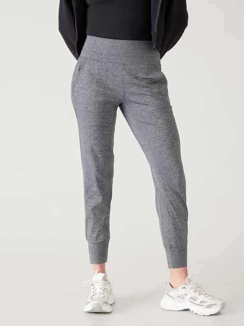 Venice High Rise Jogger - Grey Heather