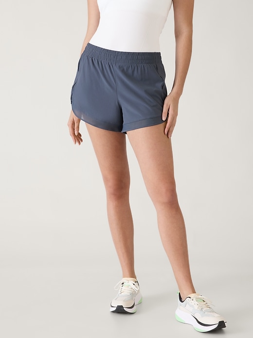 Image number 6 showing, Mesh Racer Run Mid Rise 4 Short