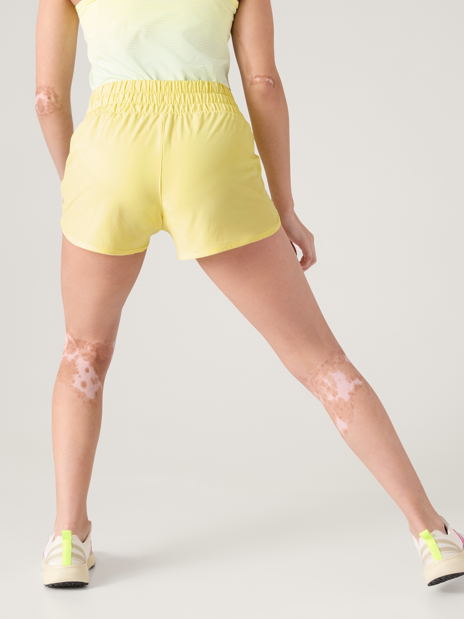 Bright Neon Yellow 2.5 inch Inseam Spandex Compression Shorts