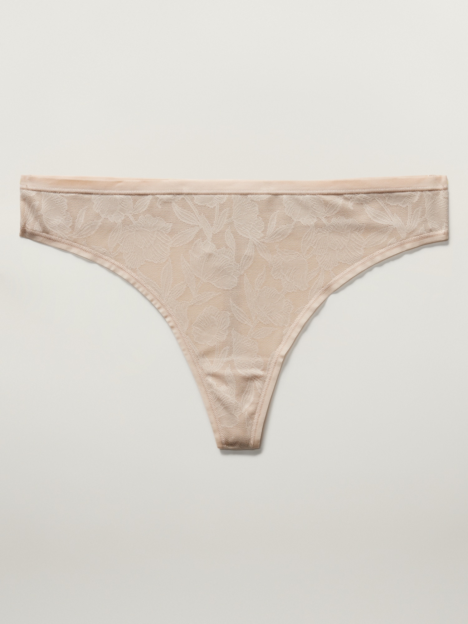 Athleta Ritual Thong Underwear In Beige Lace