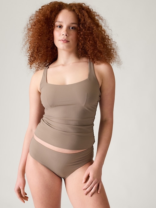 Image number 6 showing, Square Neck Rib Bra Cup Tankini