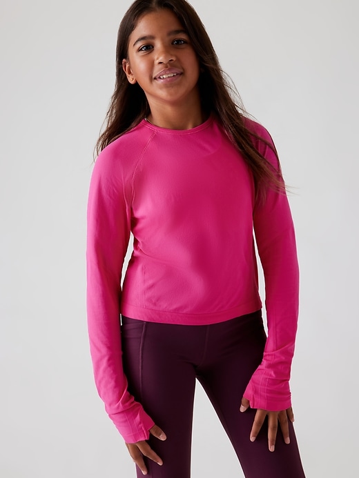 Image number 1 showing, Athleta Girl Power Up Sport Length Seamless Top