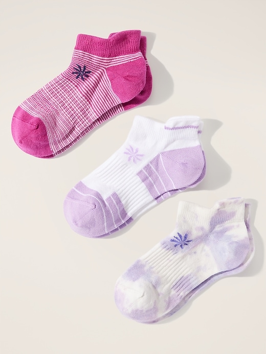View large product image 1 of 2. Athleta Girl Everyday Ankle Sock 3-Pack