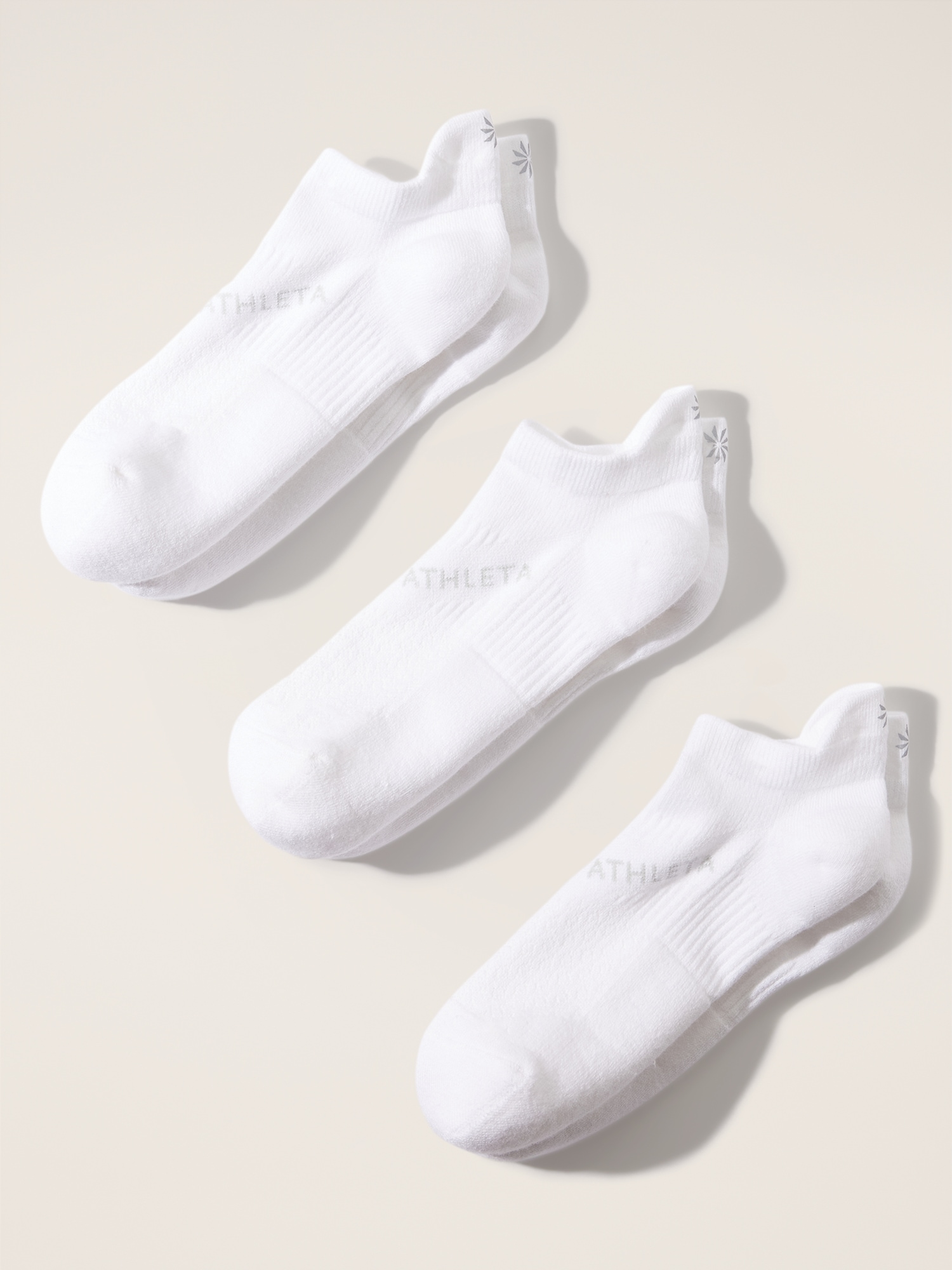Athleta Performance Ankle Sock 3-pack In White
