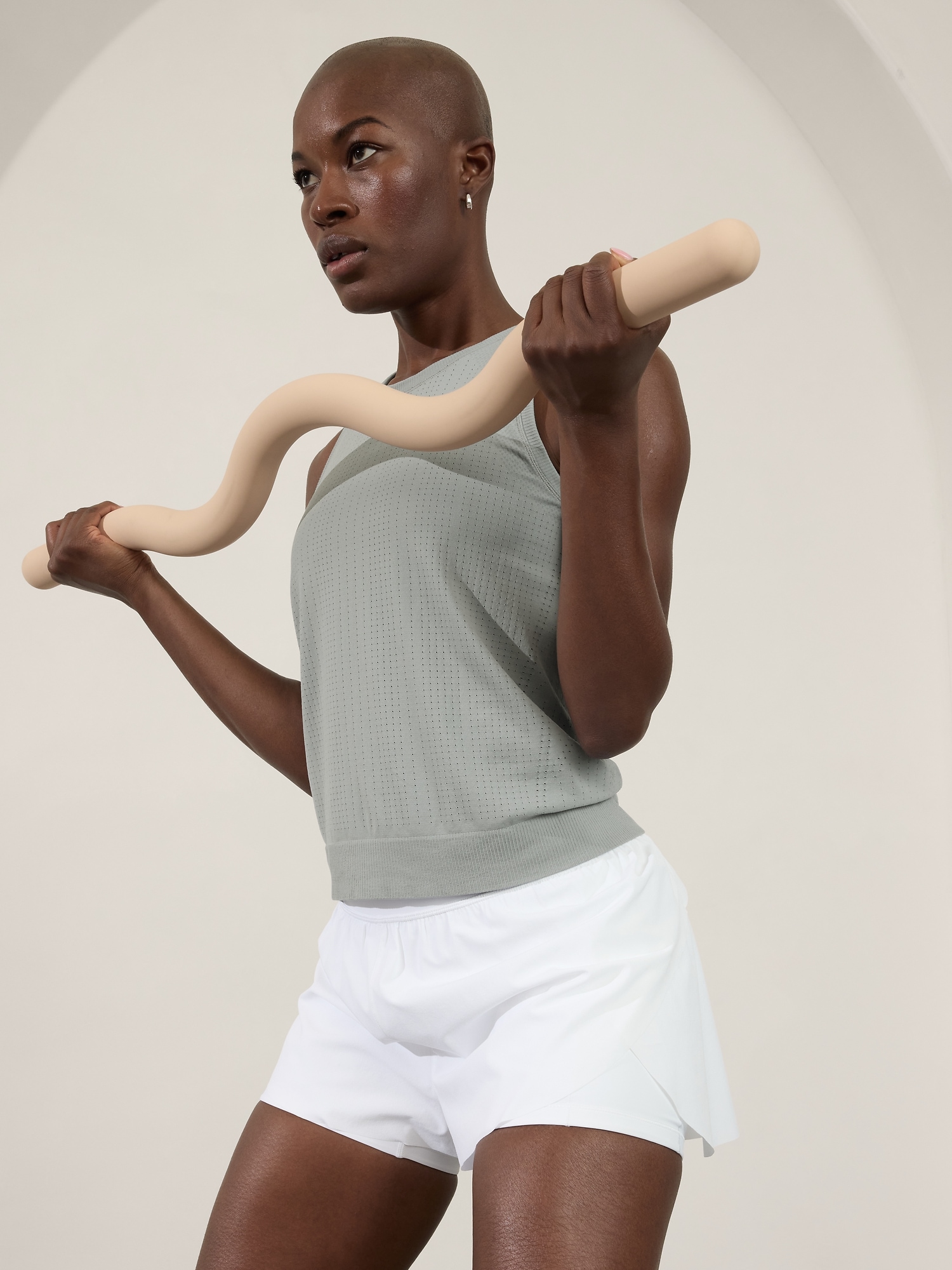 Athleta In Motion Seamless Tank In Storm Cloud