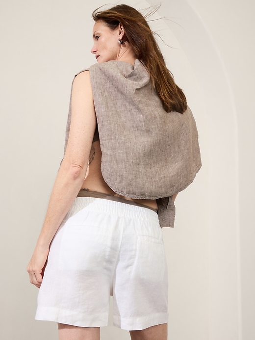 Image number 3 showing, Retreat Linen Mid Rise 4" Short