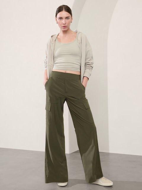 Brooklyn Heights High Rise Cargo Pant - Green